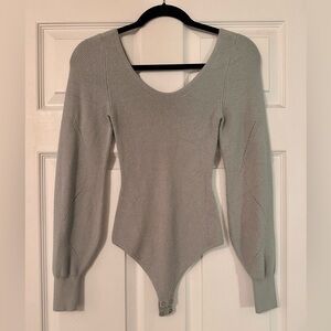 Abercrombie & Fitch Scoopneck Knit Bodysuit, Small